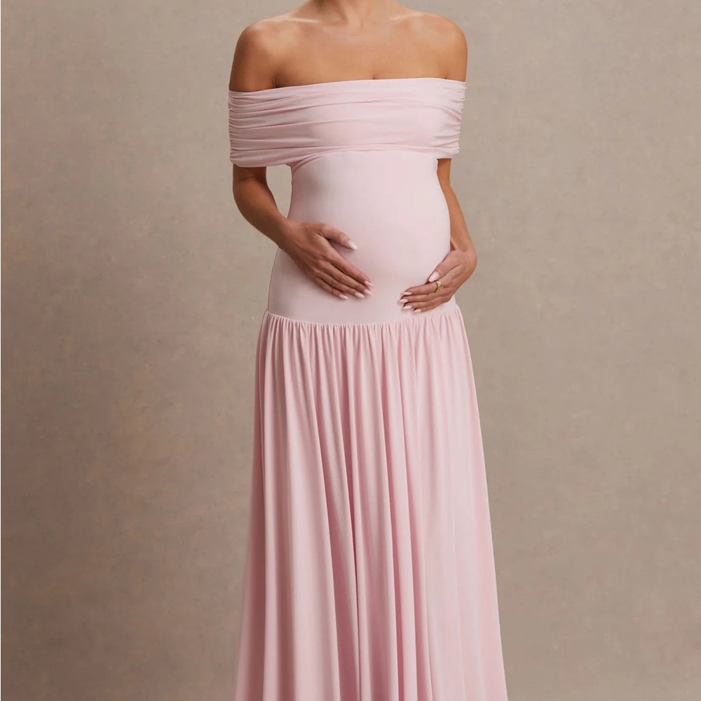 Club L London Strapless Pink Maternity Dress